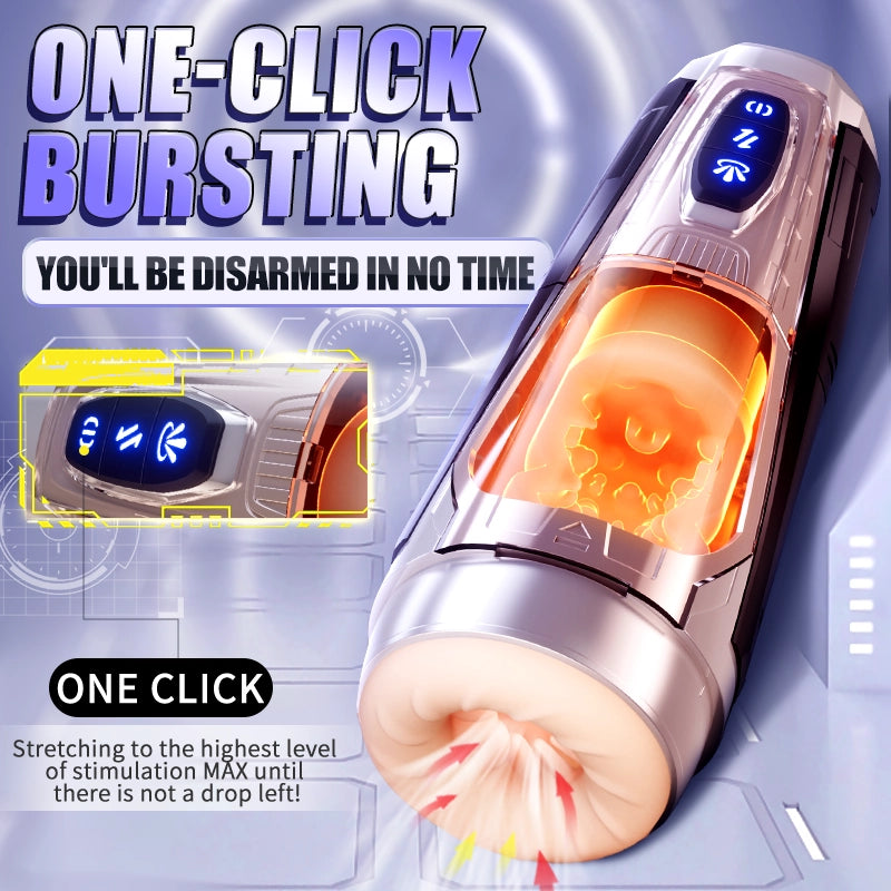 7 Thrust & Rotate Modes Male Masturbator - 4D Texture, USB Recharge