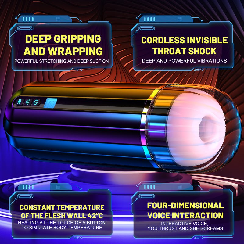 Automatic Sucking Male Masturbator - 5 Sucking & 10 Vibration Modes