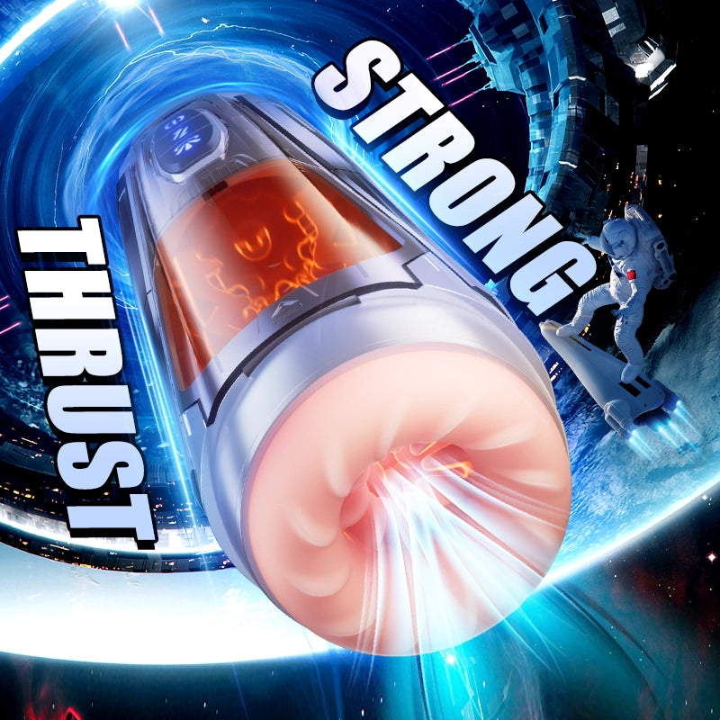 7 Thrust & Rotate Modes Male Masturbator - 4D Texture, USB Recharge