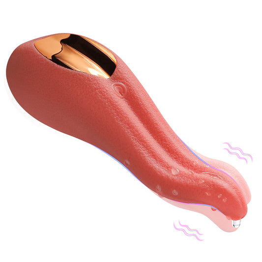Clitoral Tongue Licking Vibrator, Realistic Vibrator with 10 Vibration Modes, Rose Toy Tongue Vibrator, G Spot Vibrator Waterproof Adult Sex Toys for Women Clitoris Stimulator for Women Pleasur