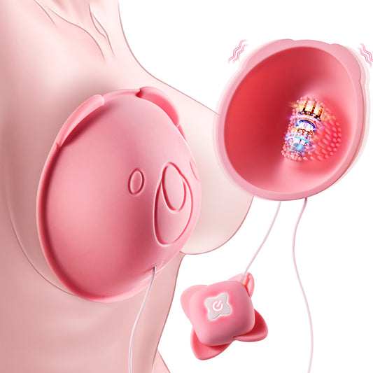 Vibrator Nipple Sex Toys for Women - Vibrating Nipple Clamps with 10 Powerful Vibration Modes Sucking Stimulator Massager