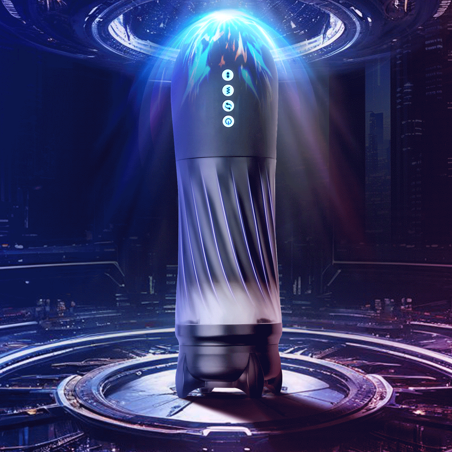 Rocket Adult Male Sex Toy - 3 Twist & 5 Thrust Modes, Hands-Free Heated