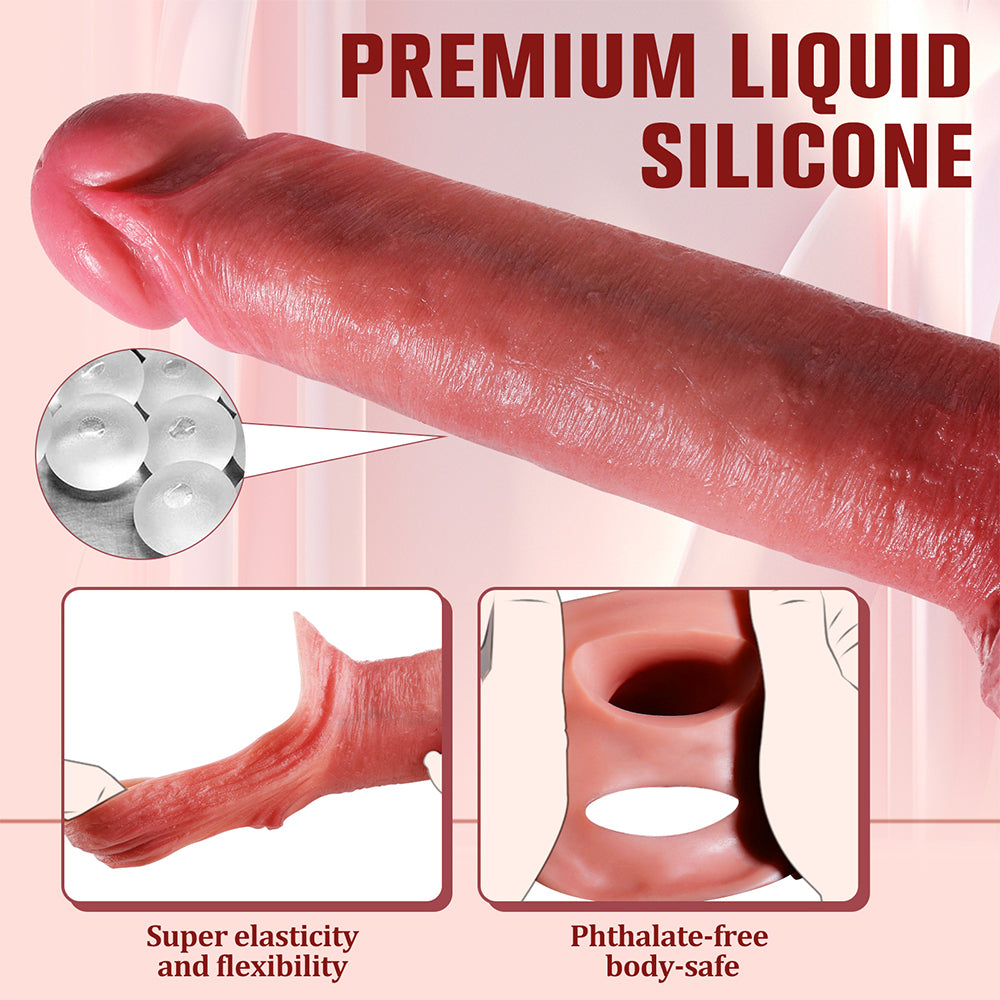 Penis Extender Silicone Penis Sleeve,Elastic Penis Ring to Enlarge Prolong