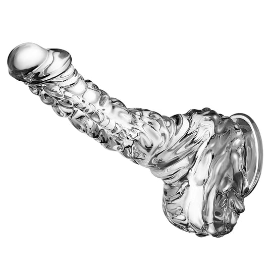 LPJXVU 9 Inch Clear Realistic Dildo, Bad Dragon Dildo with Soft Material and Powerful Suction Cup