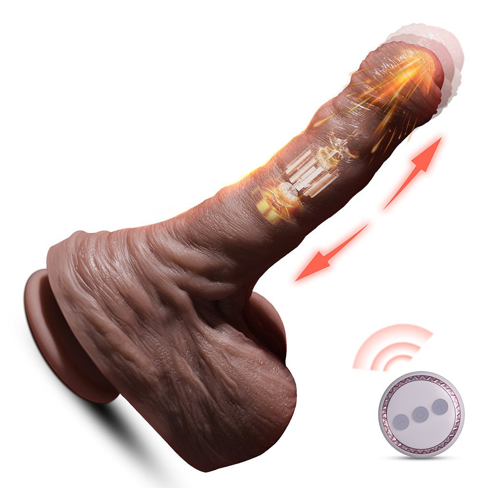 Thrusting Dildo Vibrator Sex Toy - 7.9' Realistic Dildos with 5 Thrusting & 7 Vibration,G spot Anal Vibrator