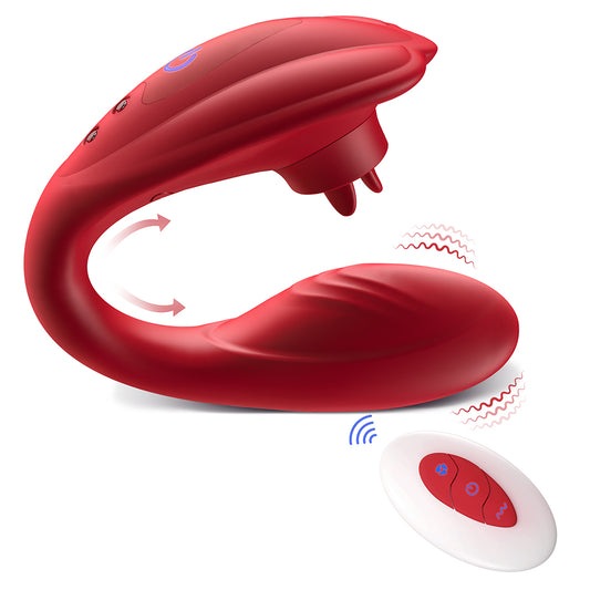 Remote Control Vibrator,Sex Toys for Couples with 10 Licking and Vibration Modes,Female Clitoris G-Spot Vibrating Stimulator