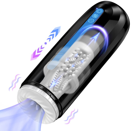 Automatic Male Masturbator,Male Sex Toys with 7 Thrusting & Vibration Modes Electric Pocket Pussy