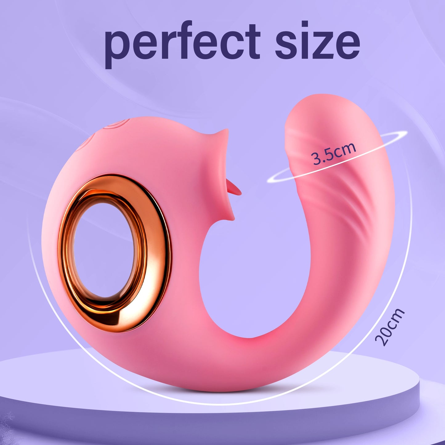 Pink G Spot Vibrator - Double Stimulation Sex Toy with 12 Vibration & Licking Modes