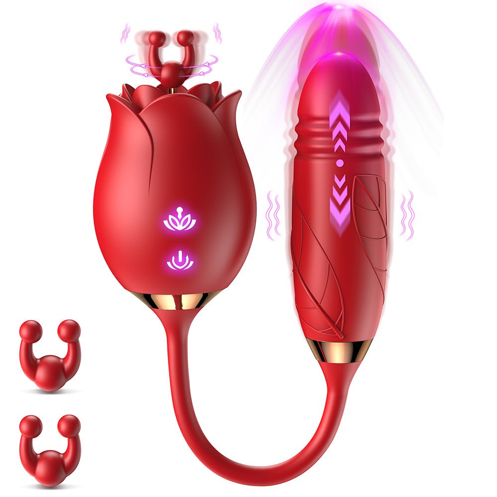 Rose Virbrater for Women, Vaginal Anal Adult Sex Toys for Women Couples