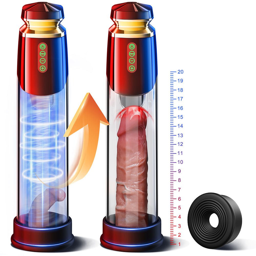 Electric Penis Vacuum Pump - Male Sex Toys Extender for Effective Penis Enlargement with 5 Suction Modes - Adult Sex Toy