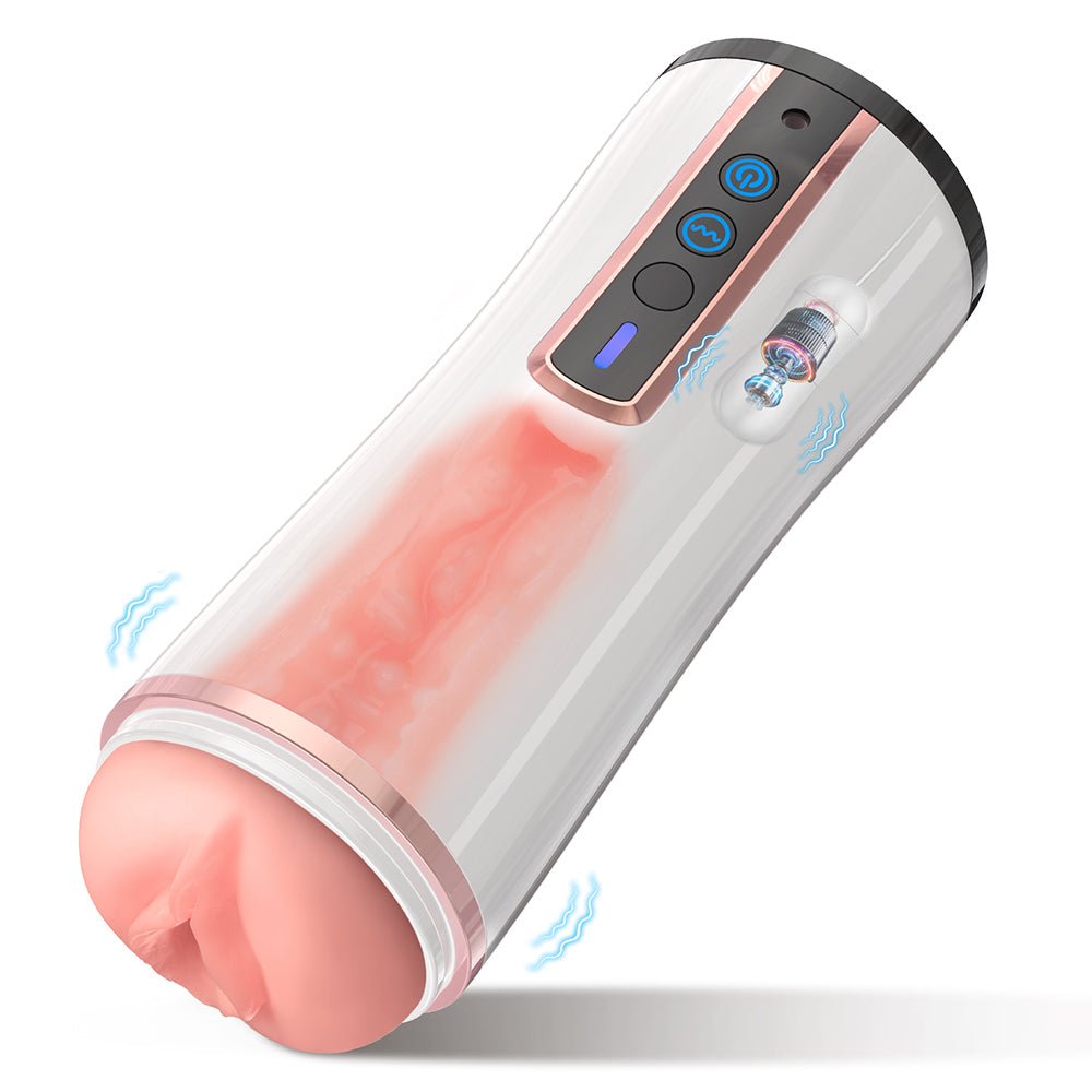 Automatic Male Masturbator Cup - Hands Free Masturbators Stroker with 10 Vibrating Modes Male Pleasure Blowjob Machine