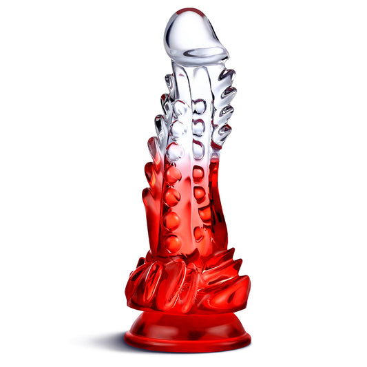 Clear Monster Dildo - 8.8 Inch Realistic G-spot Toy with Suction Cup for Hands-Free Pleasure. Ideal for Adults, Women, Men, and Couples