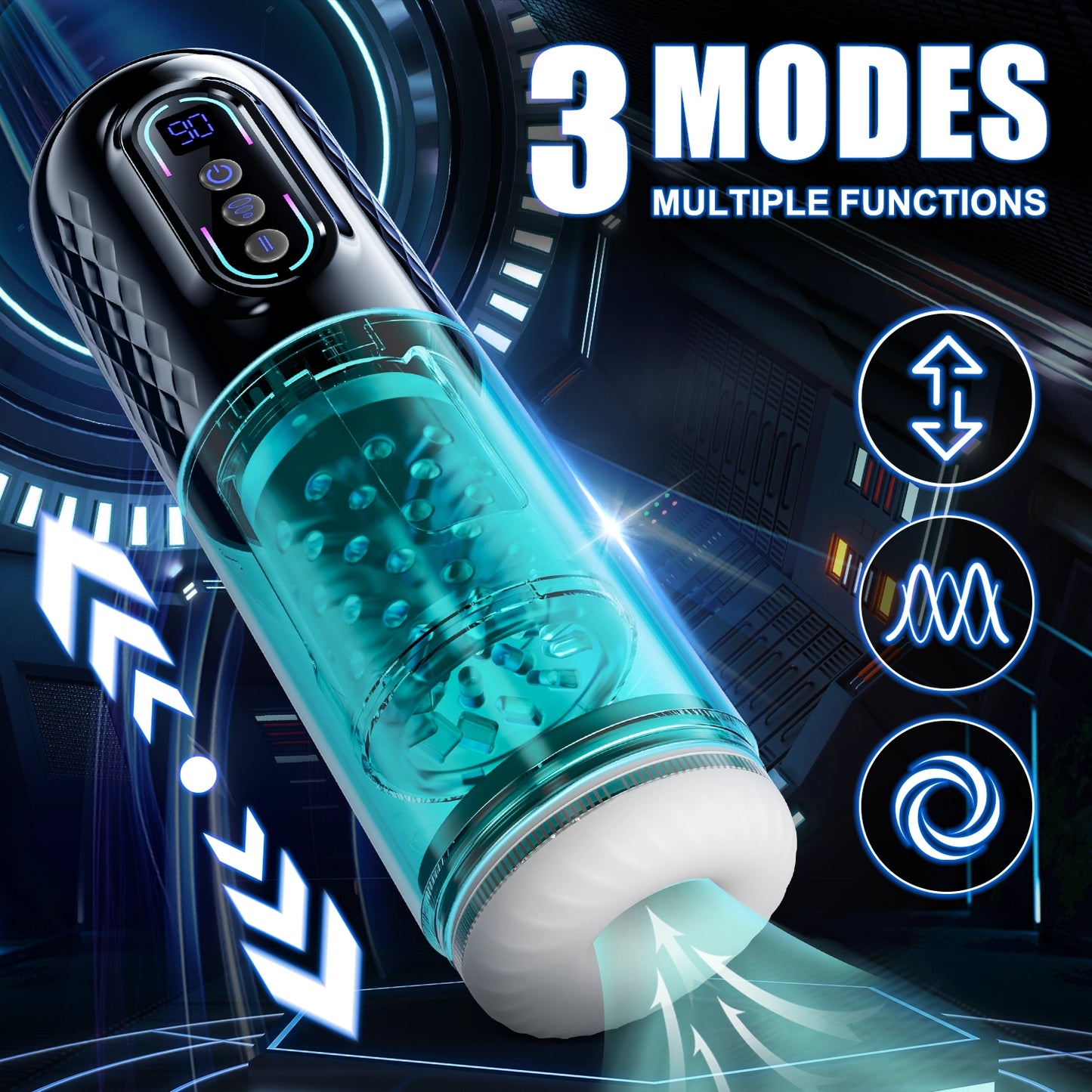 Penis Endurance Trainer with Realistic Entrance & 9 Modes