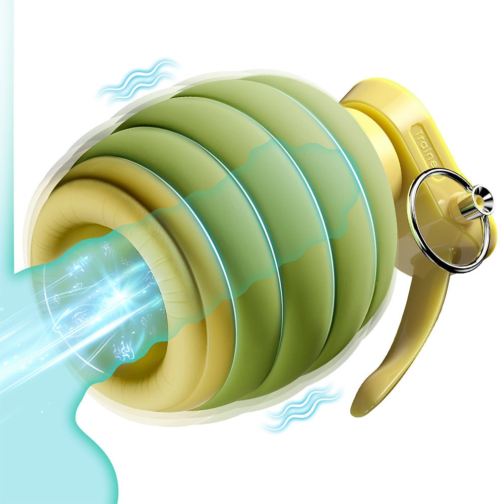 Male Masturbator Male Sex Toys - Adult Toys Male Vibrator with 10 Vibrating Modes for Glans Training & Prolong Endurance for green color