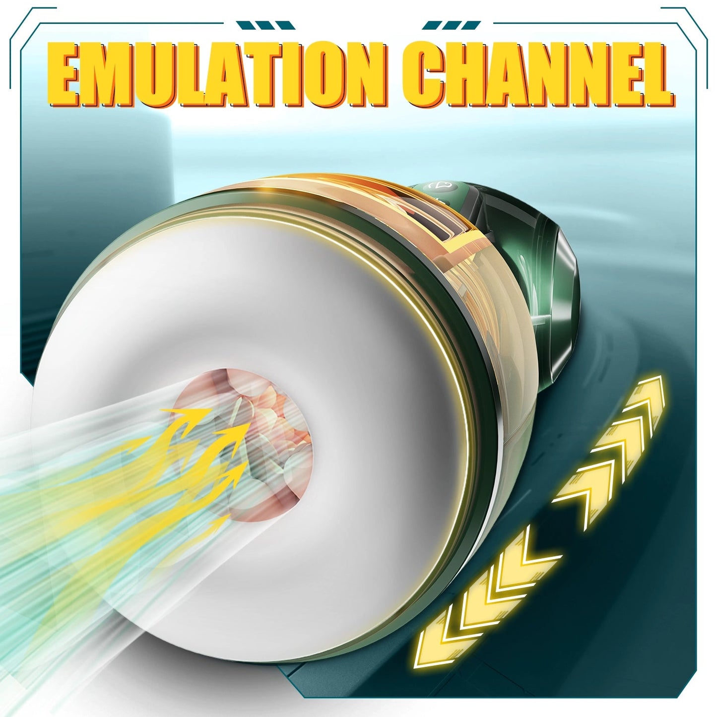 1pc Automatic Suction And Voice Output Male Masturbator Cup - Portable Vagina Blowjob Stroker With 9 Frequency Vibrations, 9 Types Of Clamping Suction, 9 Types Of Sucking, Multilingual Voice Output, Green Gradient New Silicone Penis Trainer - AAVIBE