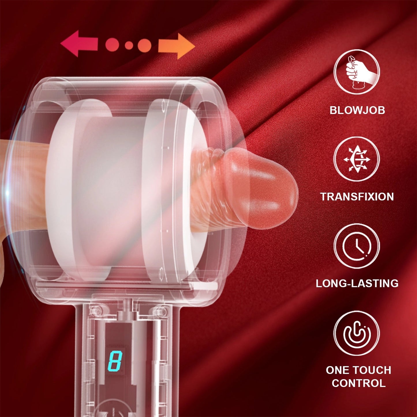 1pc Self - Retractable Male Endurance Trainer - 8 Thrust & Vibration Modes - AAVIBE