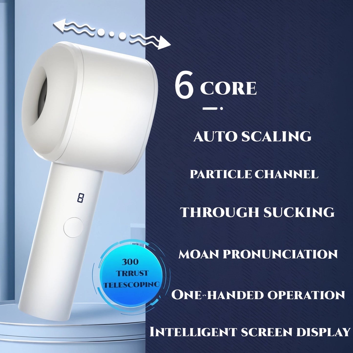 1pc Self - Retractable Male Endurance Trainer - 8 Thrust & Vibration Modes - AAVIBE