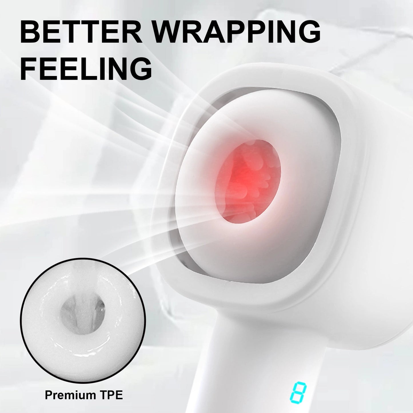 1pc Self - Retractable Male Endurance Trainer - 8 Thrust & Vibration Modes - AAVIBE