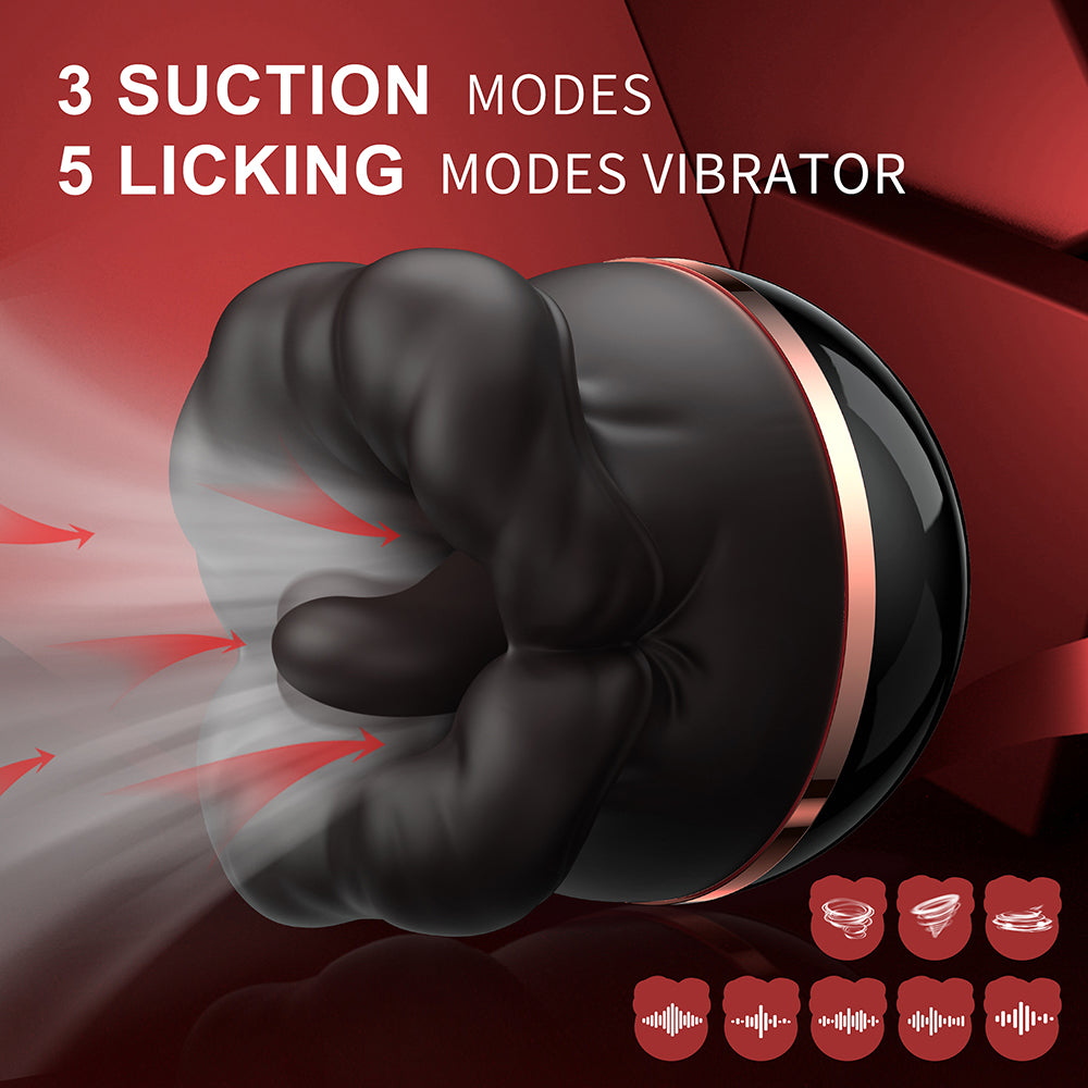Enigmatic Black Female Nipple Clitoral Licker Vibrators, 2 in 1 Suction Licking Vibrator, Clitoral StimulatorToy with 8 Modes