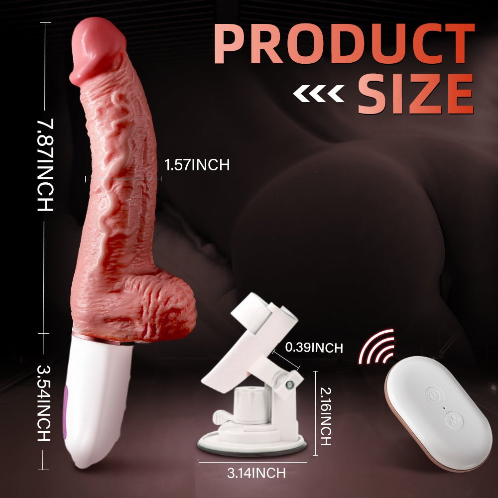Silicone Electric Dildo Vibrator - 3-in-1 Vibration, Warming, Swing Mode