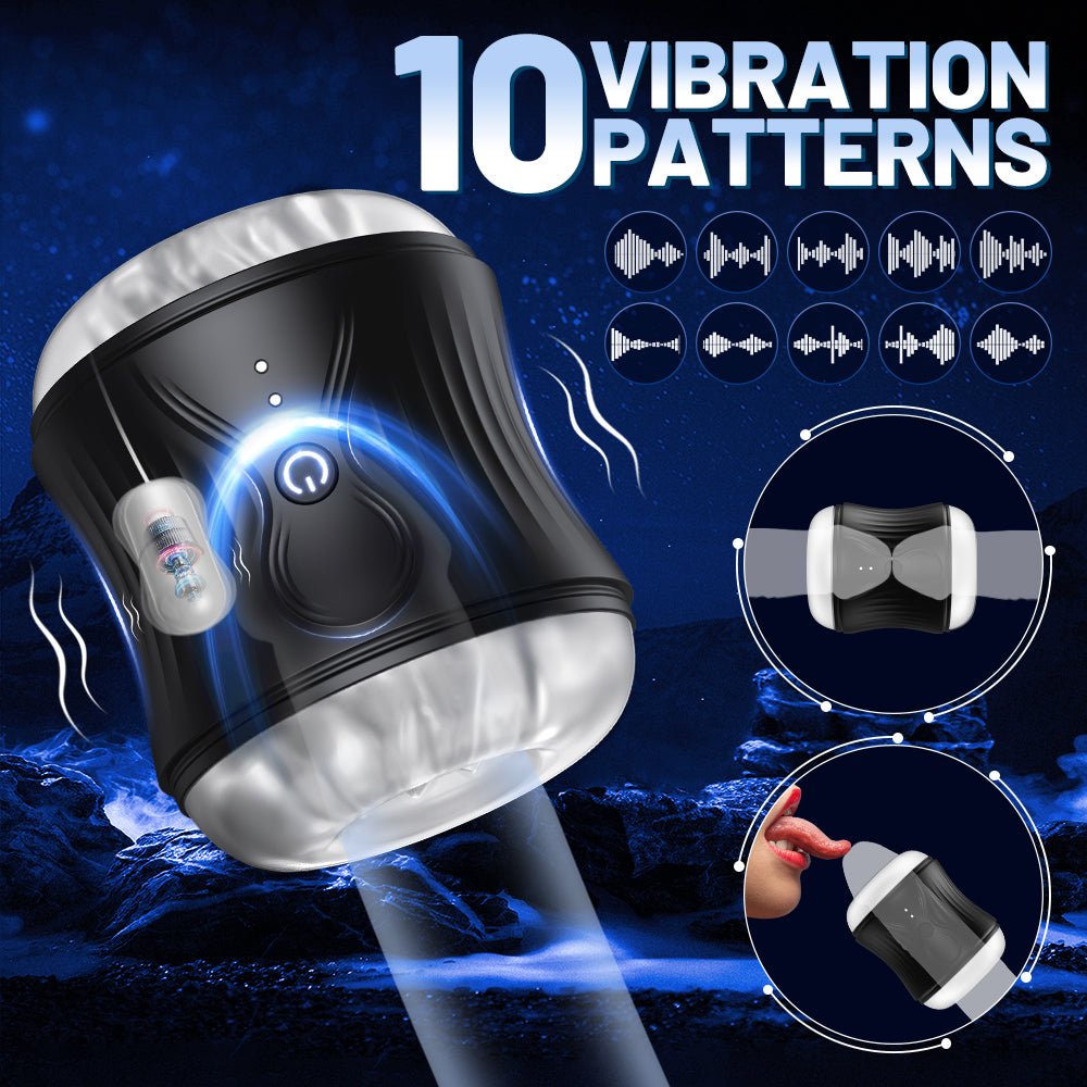Vibrating Male Masturbator - 12 Vibration Modes, Oral Sex Pleasure