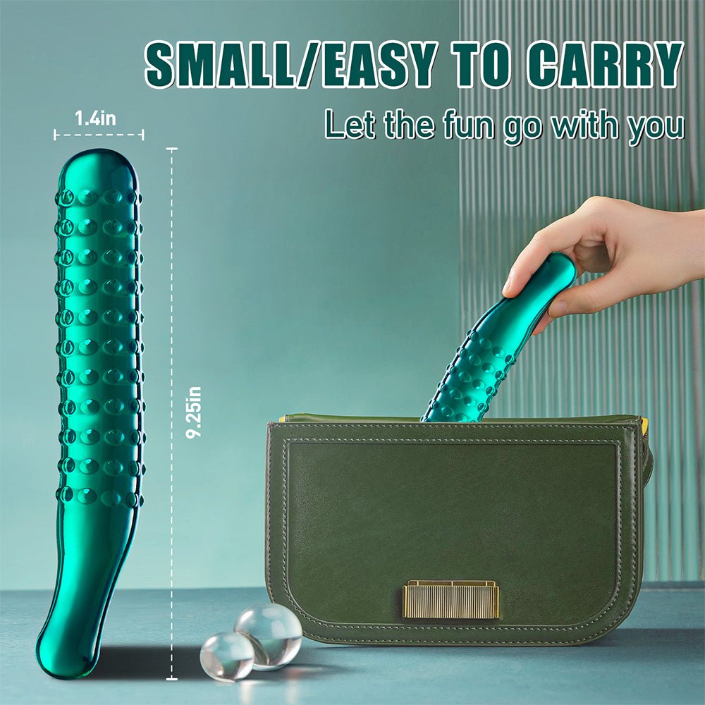 Clear G-spot Dildo: 9.25 Inch Pleasure Wand with Massage Beads Texture