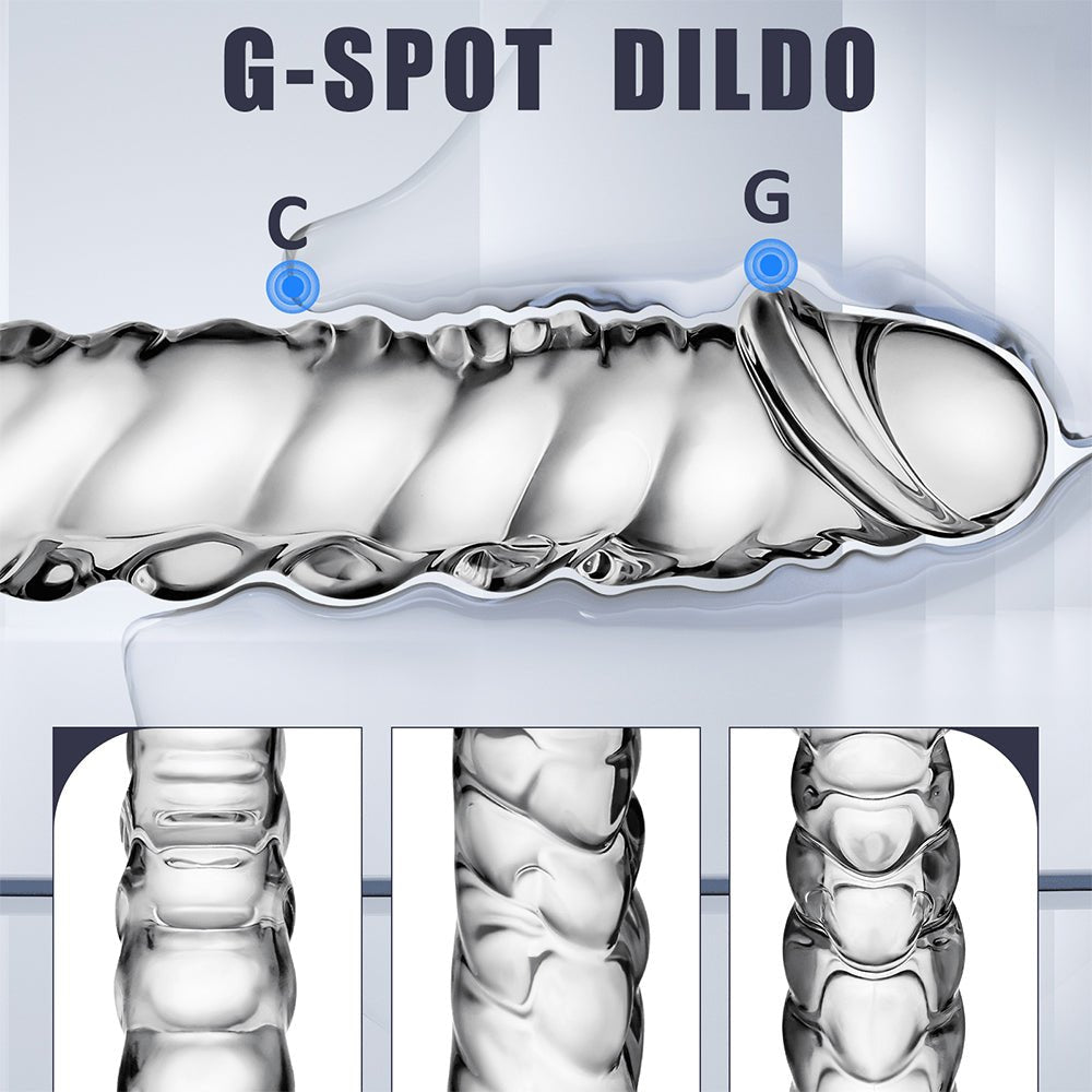 8.2 Inch Clear Dildo Sex Toys - Soft Realistic Dildos with Suction Cup Monster Dildo