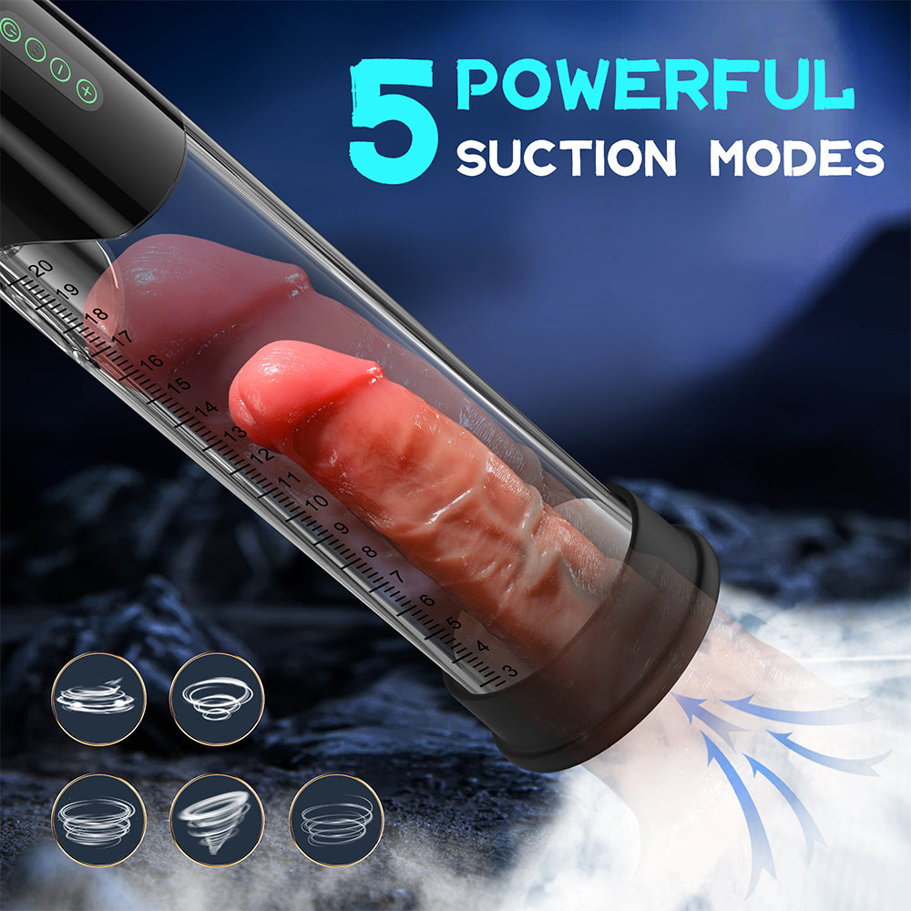 Electric Penis Vacuum Pump - Male Sex Toys Extender for Effective Penis Enlargement with 5 Suction Modes - Adult Sex Toy