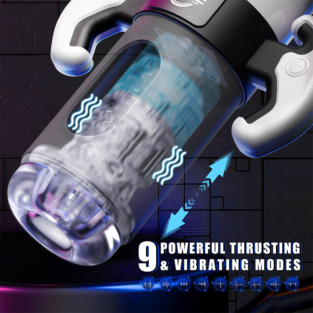 Automatic Male Masturbator - Male Sex Toy Stroker with 9 Thrusting & Vibrating Modes Blow job Toy