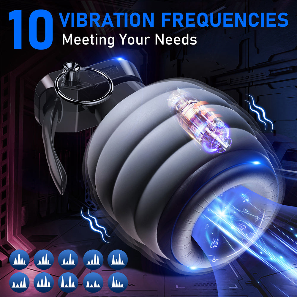 Male Masturbator Male Sex Toys - Adult Toys Male Vibrator with 10 Vibrating Modes for Glans Training  for black color