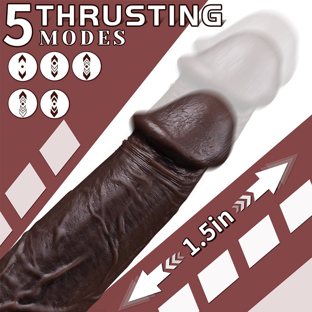 Thrusting Dildo Vibrator Sex Toys with 5 Thrusting 8 Vibration Modes, 9.5 inch Dildos for Women Realistic Vibrating Dildo