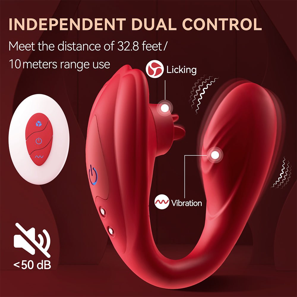 Remote Control Vibrator,Sex Toys for Couples with 10 Licking and Vibration Modes,Female Clitoris G-Spot Vibrating Stimulator