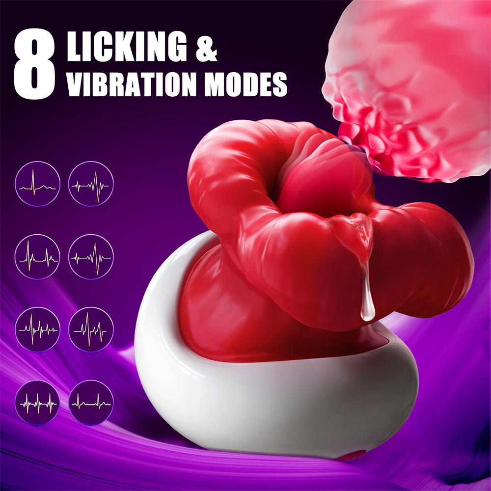 Nipple Sex Toy Clitoral Stimulator with 8 Vibrating 8 Tongue Licking Modes, G Spot Vibrators Nipple Toys Adult Toys Games for Man Women Couples