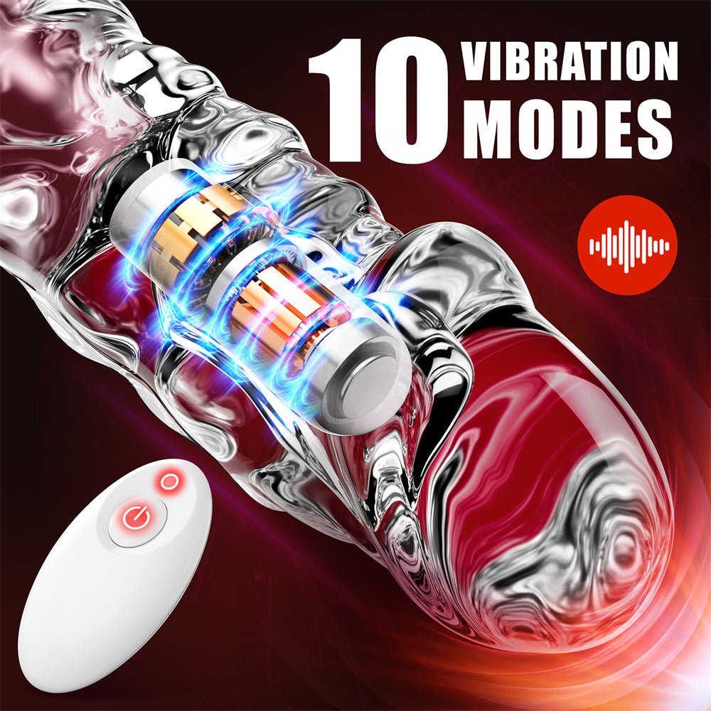3.6 Inch Clear Cock Sleeve with 10 Vibrating Modes