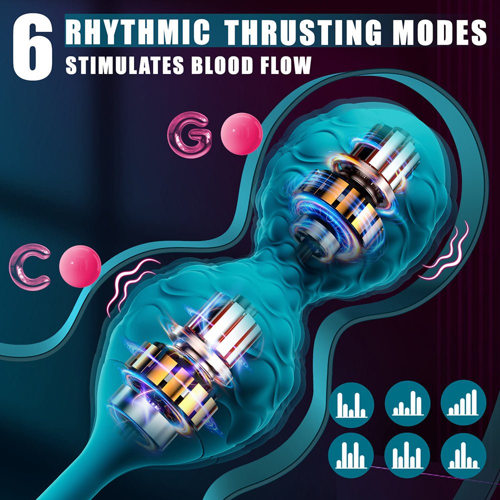 Sex Rose Big Mouth Vibrator - 9 Tongue Licking & 6 Thrusting G Spot Dildo