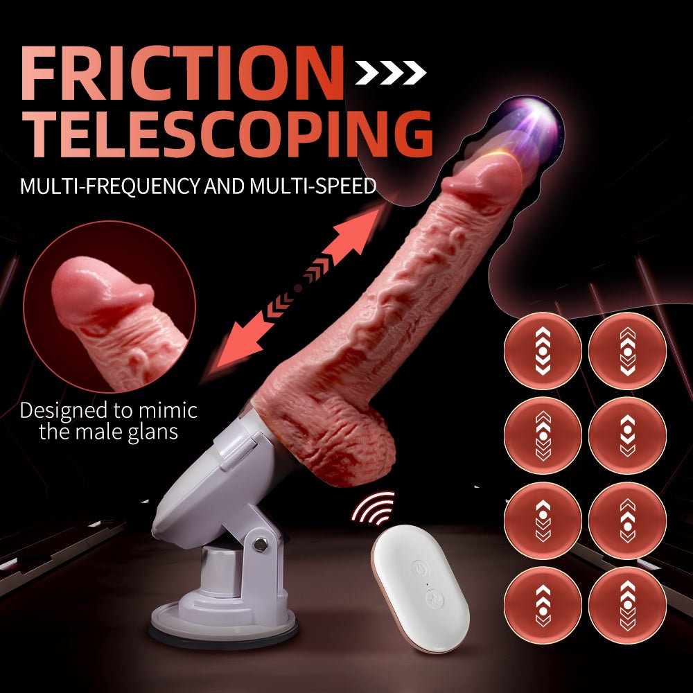 Silicone Electric Dildo Vibrator - 3-in-1 Vibration, Warming, Swing Mode