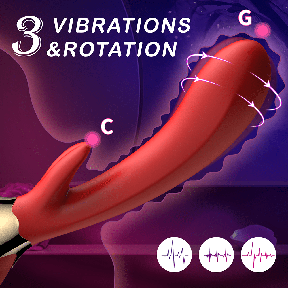 Rose Women Sex Toy Vibrator Masturbator, Clitoral Nipple Stimulator G Spot Dildo, Adult Sex Toys for Women Couples