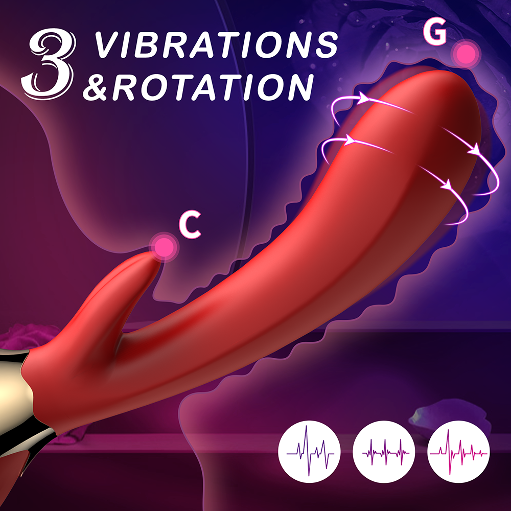 Rose Women Sex Toy Vibrator Masturbator, Clitoral Nipple Stimulator G Spot Dildo, Adult Sex Toys for Women Couples