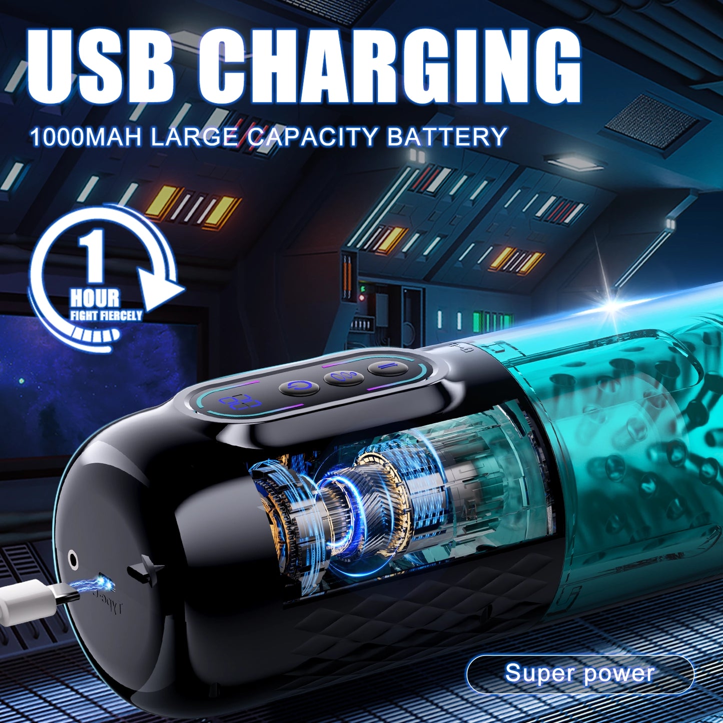 Penis Endurance Trainer with Realistic Entrance & 9 Modes