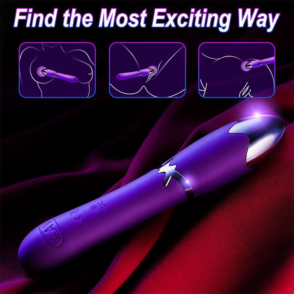 Clitoral Vibrator Sex Toys for Women - 10 Powerful Modes for Clitoral, Nipple, Anal, Vaginal Stimulation, G-Spot Wand for Women and Couples