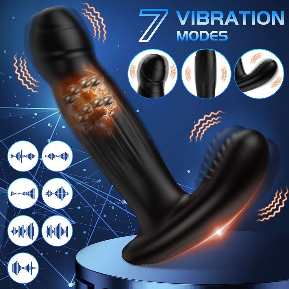 Wave Motion Prostate Massager Anal Vibrator Strong Suction Cup