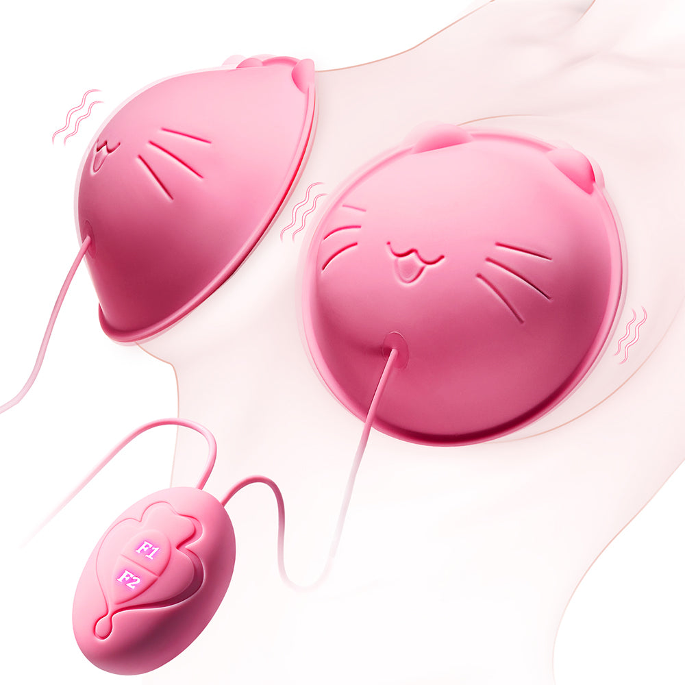 Nipple Toy Vibrator, Vibrating Nipple Clamps Sucking Stimulator Massager with 10 Powerful Vibration
