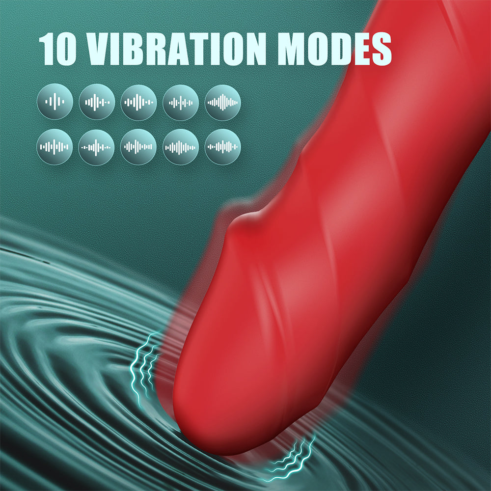 Thrusting Dildo for Women Adult Toys G Spot Vibrator Clitoral Stimulator with 10 Tongue Licking & 10 Vibrating Modes & Heating Function