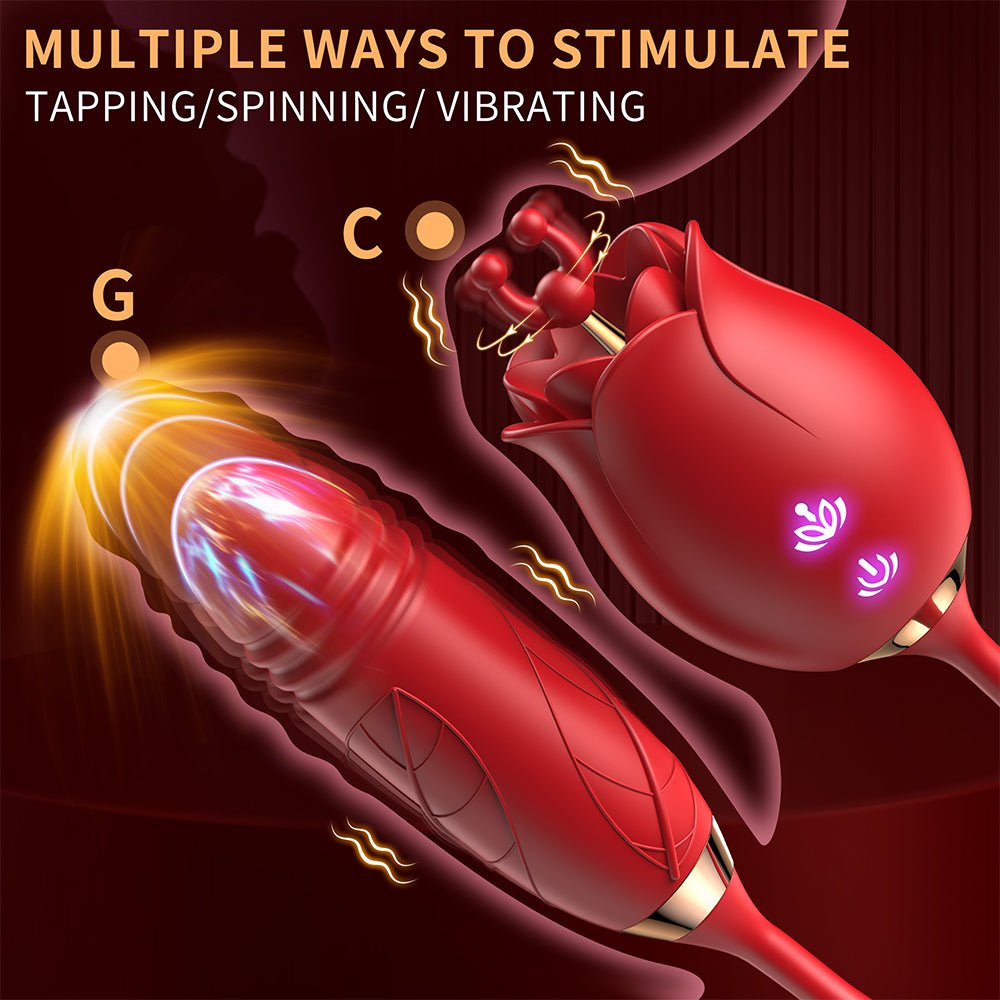 Rose Virbrater for Women, Vaginal Anal Adult Sex Toys for Women Couples
