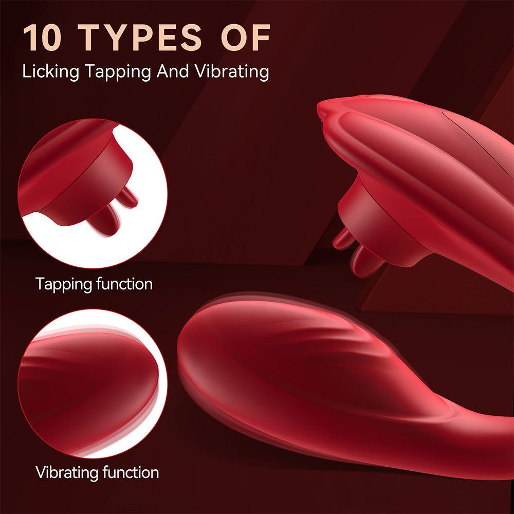 Remote Control Vibrator,Sex Toys for Couples with 10 Licking and Vibration Modes,Female Clitoris G-Spot Vibrating Stimulator