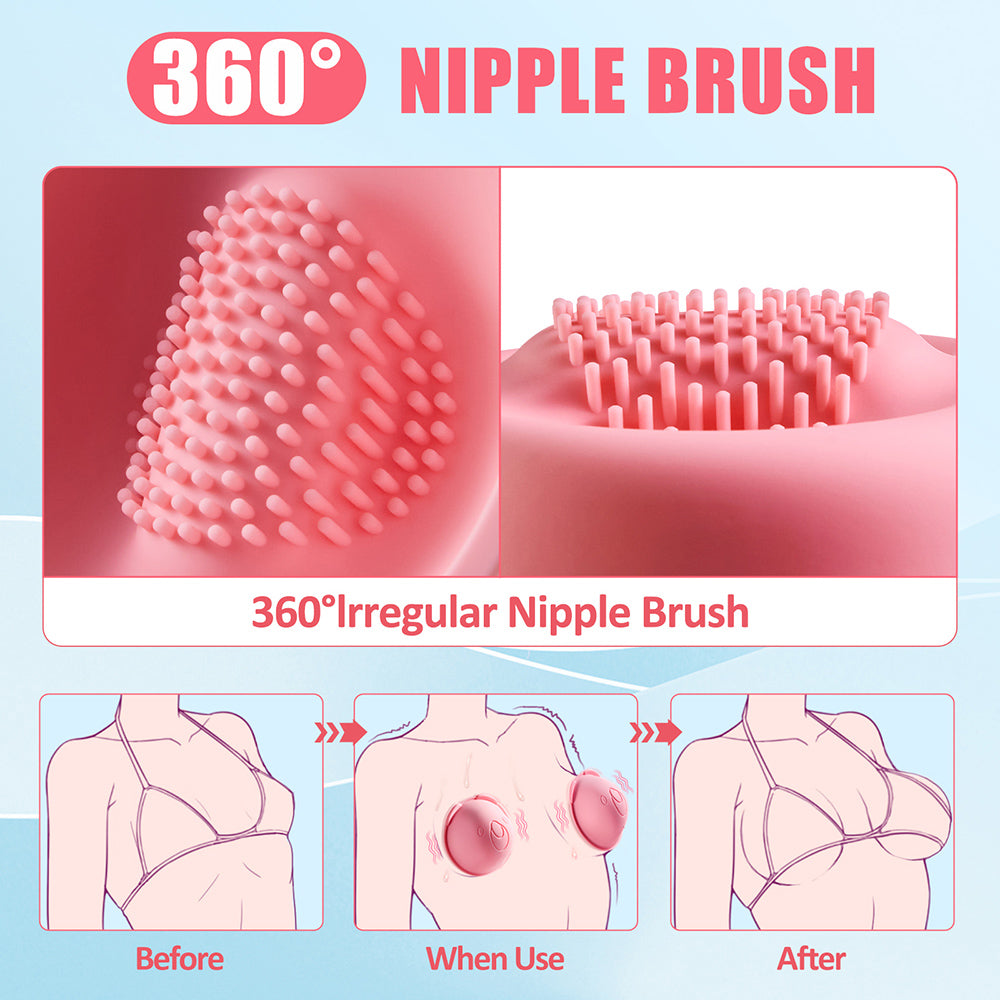 Vibrator Nipple Sex Toys for Women - Vibrating Nipple Clamps with 10 Powerful Vibration Modes Sucking Stimulator Massager