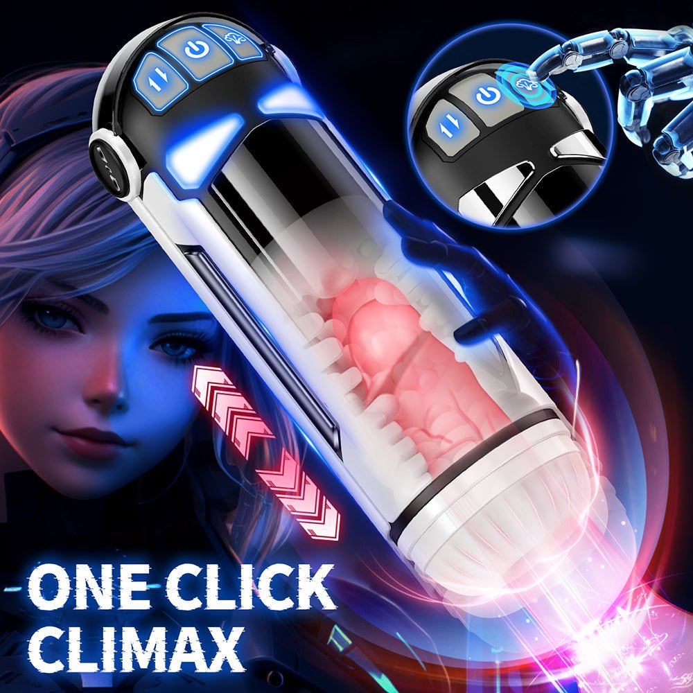 AAVibe Automated Male Sex Toy 4 Thrust Modes, 3D Sleeve, Heating. Hands-Free Pleasure for Men