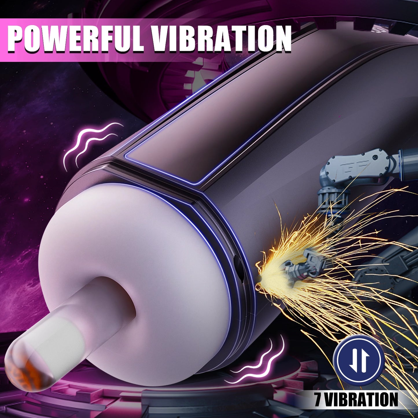 Automatic Male Masturbation Cup - Swivel, Thrust, 7 Sucking & Shock Modes