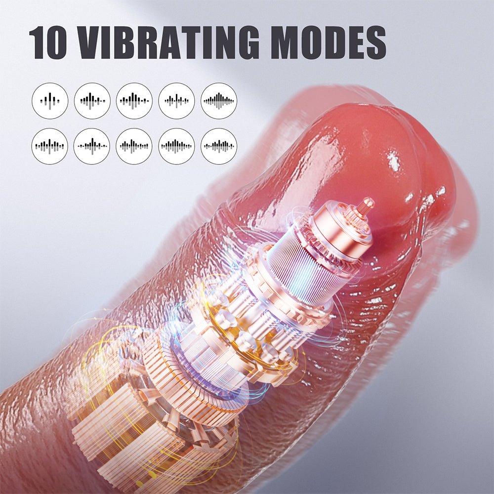 Thrusting Dildo Vibrator Sex Toys for Women - 8.7 Inch Realistic Dildo with 7 Thrusting Wriggling