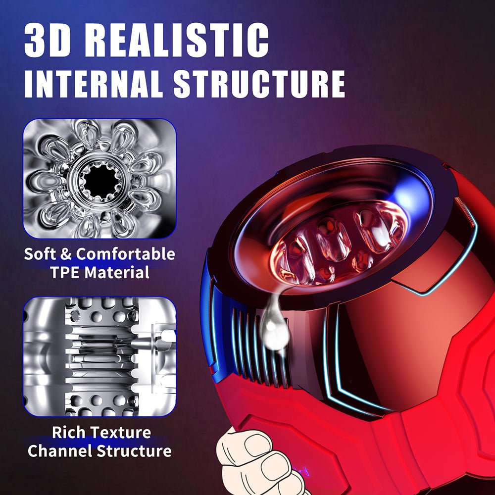 Male Masturbator Sex Toys for Men - Squeezable Penis Training Vibrator with 10 Vibration Modes Pocket Pussys